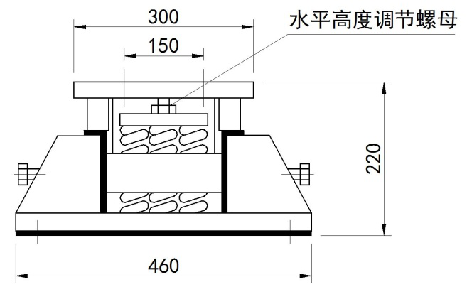 ZDO 型大載荷阻尼彈簧隔振器 示意圖1