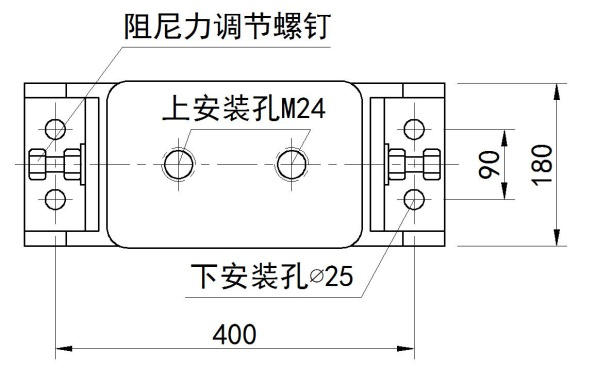ZDO 型大載荷阻尼彈簧隔振器 示意圖2