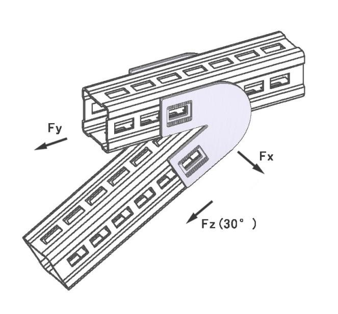 30度角平面連接件